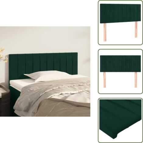 Testiera Letto,Testiera da Parete Verde Scuro 80x5x78/88 cm in Velluto -ITC19287