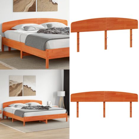 Testiera Marrone Cera 180 cm in Legno Massello di Pino - Testiera in pino - Testiera marrone