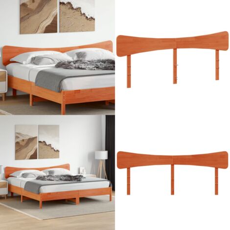Testiera Marrone Cera 180 cm in Legno Massello di Pino - Testiera in pino - Testiera per letto