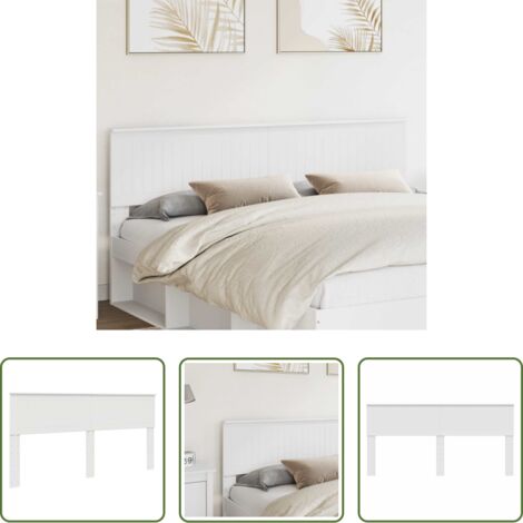 Testiera moderna -  Testiera Bianco 180 cm Legno multistrato