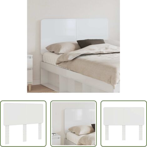 Testiera moderna -  Testiera Bianco Lucido 120 cm Legno multistrato