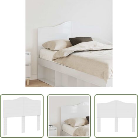 Testiera moderna -  Testiera Bianco Lucido 120 cm Legno multistrato