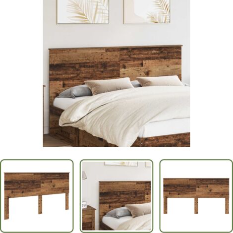 Testiera moderna -  Testiera con testiera Legno vecchio 180 cm Legno multistrato