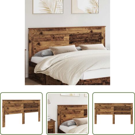 Testiera moderna -  Testiera con testiera Legno vecchio 180 cm Legno multistrato