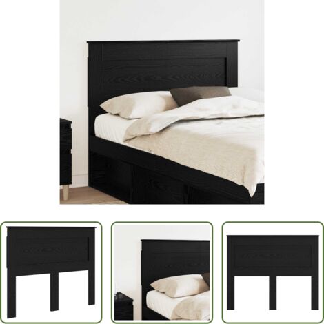 Testiera moderna -  Testiera con testiera Rovere Nero 120 cm Legno multistrato