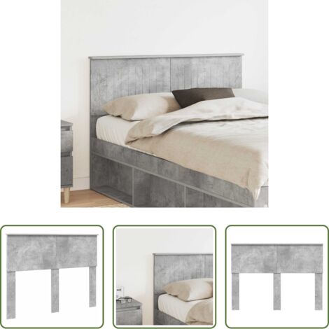 Testiera moderna -  Testiera Grigio cemento 120 cm Legno multistrato