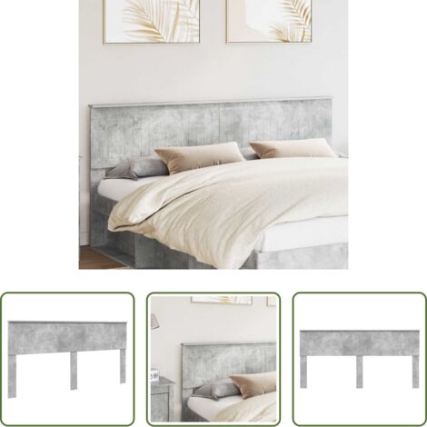 Testiera moderna -  Testiera Grigio cemento 180 cm Legno multistrato