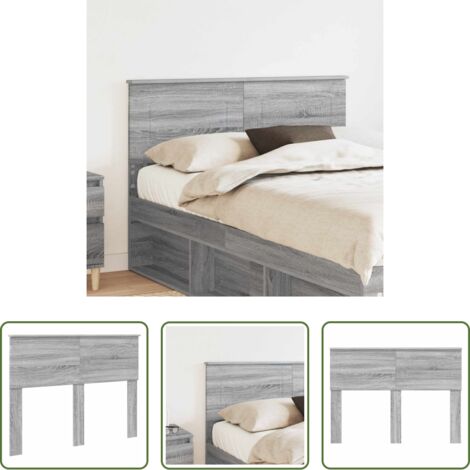 Testiera moderna -  Testiera Grigio Sonoma 120 cm Legno multistrato