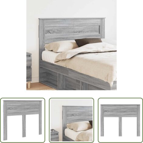 Testiera moderna -  Testiera Grigio Sonoma 120 cm Legno multistrato