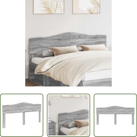 Testiera moderna -  Testiera Grigio Sonoma 180 cm Legno multistrato