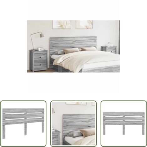 Testiera moderna -  Testiera Grigio Sonoma 180 cm Legno multistrato
