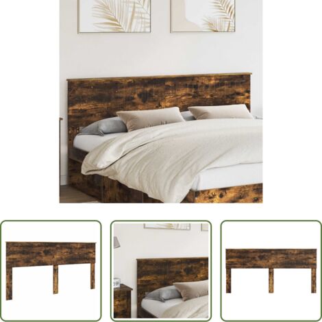 Testiera moderna -  Testiera Rovere fumé 180 cm Legno multistrato