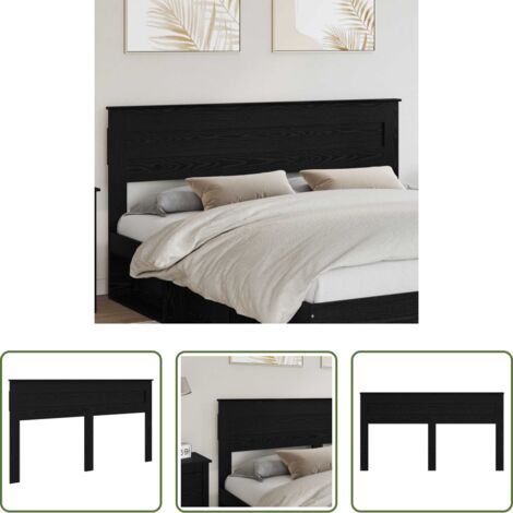 Testiera moderna -  Testiera Rovere Nero 180 cm Legno multistrato