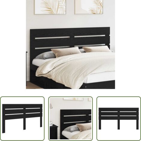 Testiera moderna -  Testiera Rovere Nero 180 cm Legno multistrato