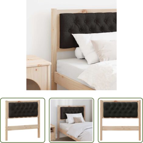 Testiera per camera da letto -  Testiera Altro Marrone e nero 80 cm Legno di pino massello