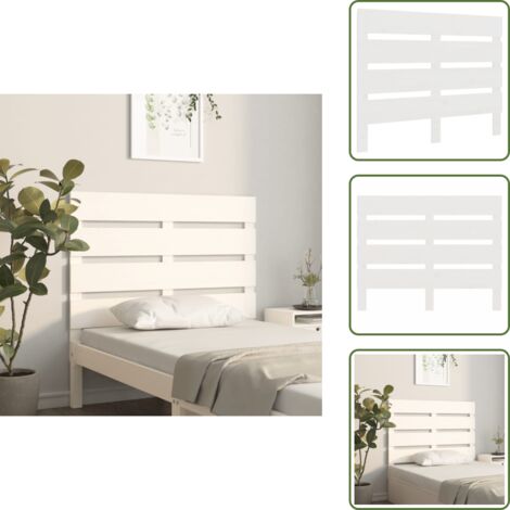 Testiera per camera da letto - vidaXL Testiera per Letto Bianca 75x3x80 cm in Legno Massello di Pino -