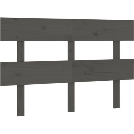 Testiera per dormire accessorio per camera da letto 124 x 3 x 81 cm legno di pino grigio TDL0203518