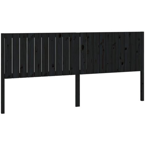 Testiera per dormire accessorio per camera da letto 205,5 x 4 x 100 cm in legno di pino nero TDL0202155