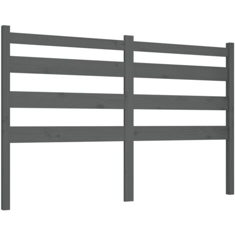 Testiera per dormire accessorio per camera da letto 206 x 4 x 100 cm legno di pino grigio TDL0203321
