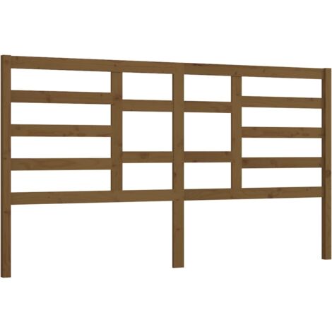 Testiera per dormire accessorio per camera da letto 206 x 4 x 104 cm in legno massello marrone chiaro TDL0202866