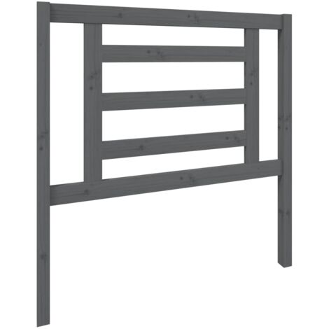 Testiera per dormire accessorio per camera da letto 96 x 4 x 100 cm legno di pino grigio TDL0203248