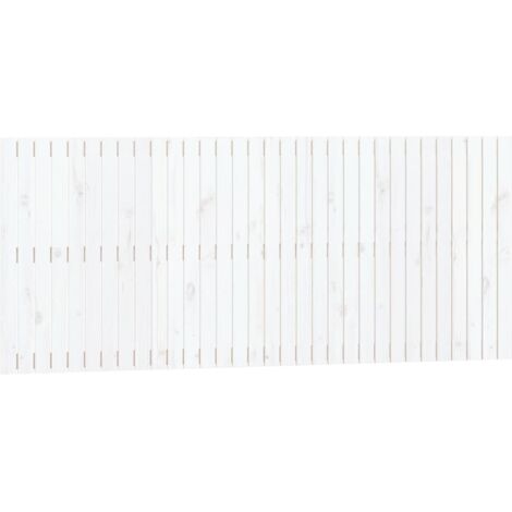 Testiera per dormire accessorio per camera da letto mobile da parete stile pallet 204 x 3 x 90 cm in legno massello bianco TDL0202694