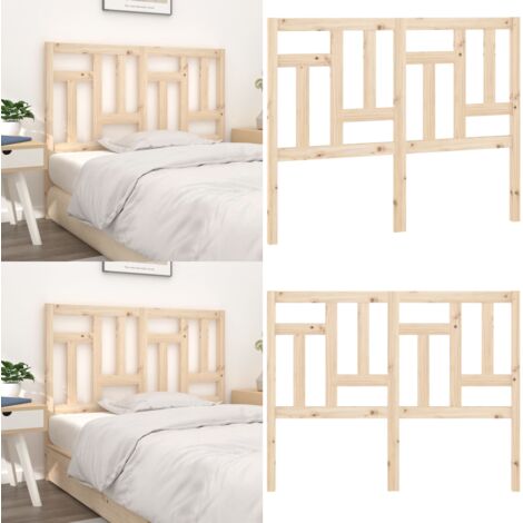 Testiera per Letto 145,5x4x100 cm Legno Massello di Pino - Testiera in legno massello - Testiera in pino
