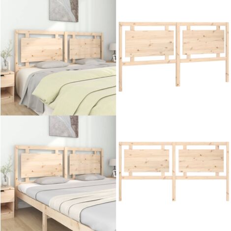 Testiera per Letto 185,5x4x100 cm in Legno Massello di Pino - Testiera in pino - Testiera in legno massello