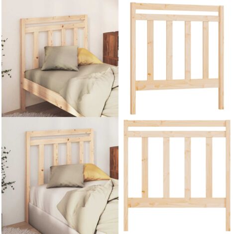 Testiera per Letto 95x4x100 cm in Legno Massello di Pino - Testiera in legno massello - Testiera in pino