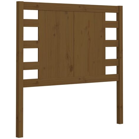 Testiera per Letto ambra 106x4x100 cm in Legno Massello di Pino vidaXL