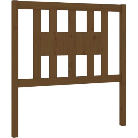 Testiera per Letto ambra 106x4x100 cm in Legno Massello di Pino vidaXL