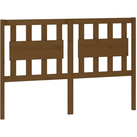Testiera per Letto ambra 125,5x4x100 cm Legno Massello di Pino vidaXL