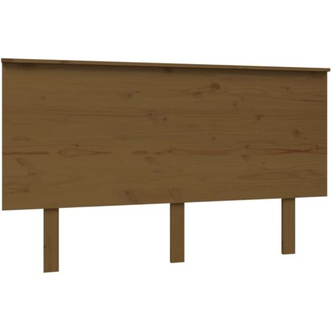 Testiera per Letto ambra 139x6x82,5cm in Legno Massello di Pino vidaXL
