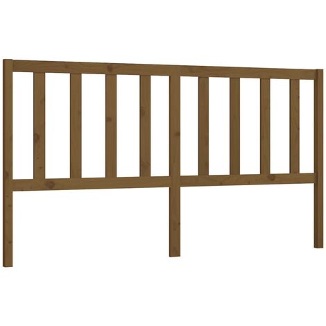 Testiera per Letto Ambra 186x4x100 cm in Legno Massello di Pino vidaXL