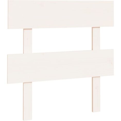 Testiera per Letto Bianca 103,5x3x81 cm Legno Massello di Pino vidaXL