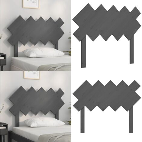 Testiera per Letto Bianca 104x3x80,5 cm Legno Massello di Pino - Testiera in legno massello - Testiera in pino