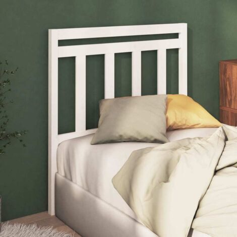Testiera per Letto Bianca 106x4x100cm in Legno Massello di Pino vidaXL