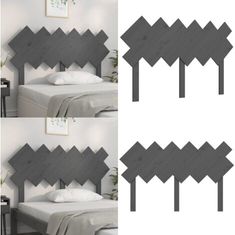 Testiera per Letto Bianca 132x3x81 cm Legno Massello di Pino - Testiera in legno massello - Testiera in pino
