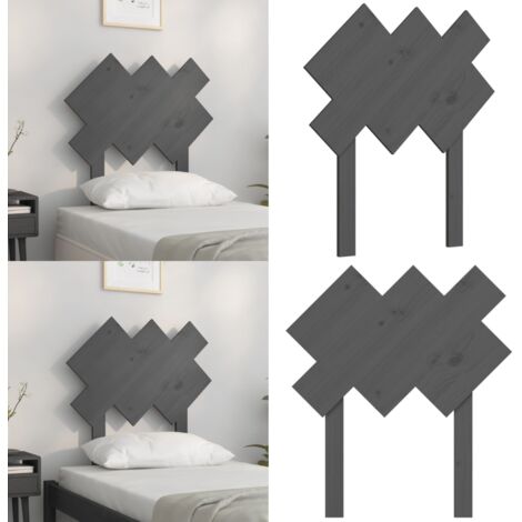 Testiera per Letto Bianca 72,5x3x81 cm Legno Massello di Pino - Testiera in legno massello - Testiera in pino