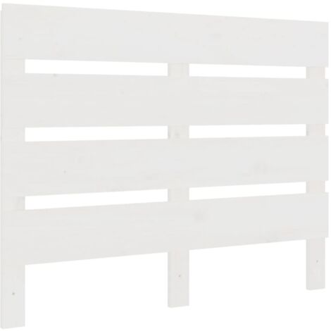 Testiera per Letto Bianca 75x3x80 cm in Legno Massello di Pino vidaXL