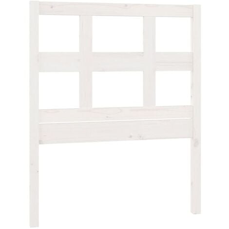 Testiera per Letto Bianca 80,5x4x100 cm Legno Massello di Pino vidaXL