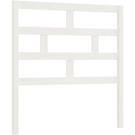 Testiera per Letto Bianca 81x4x100 cm in Legno Massello di Pino vidaXL