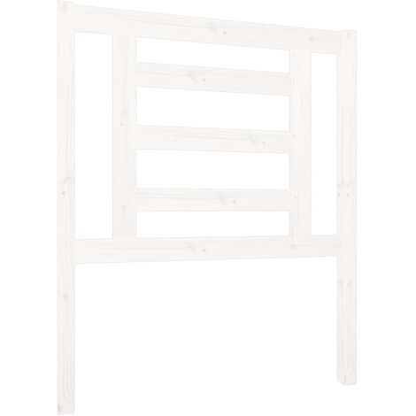 Testiera per Letto Bianca 81x4x100 cm in Legno Massello di Pino vidaXL
