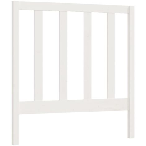 Testiera per Letto Bianca 95x4x100 cm in Legno Massello di Pino vidaXL