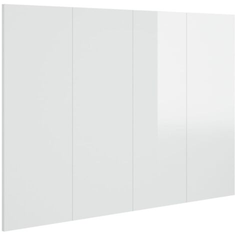 Testiera per Letto Bianco Lucido 120x1,5x80cm Legno Multistrato vidaXL
