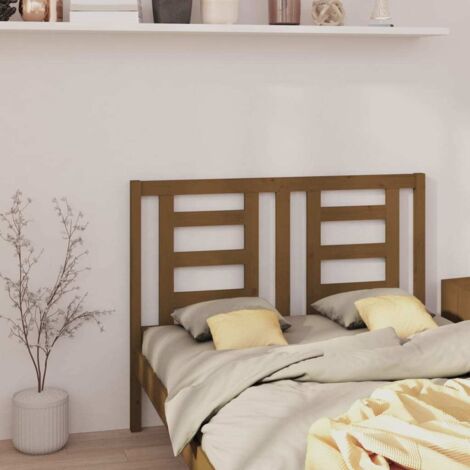 Testiera per Letto elegant - Testate e armadi Miele 126x4x100 cm in Legno Massello di Pino BV384936 - BonneVie