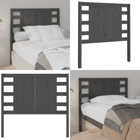 Testiera per Letto Grigia 106x4x100cm in Legno Massello di Pino - Testiera in pino - Testiera per camera da letto