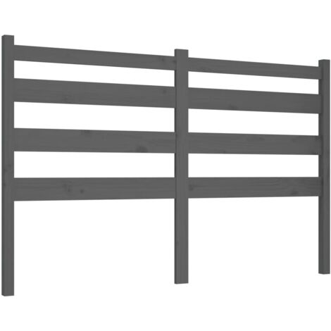 Testiera per Letto Grigia 156x4x100cm in Legno Massello di Pino vidaXL