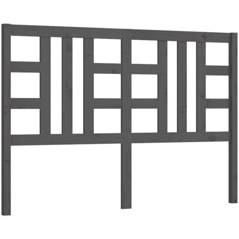 Testiera per Letto Grigia 166x4x100cm in Legno Massello di Pino vidaXL