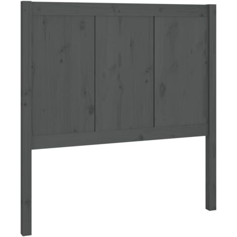 Testiera per Letto Grigia 80,5x4x100 cm Legno Massello di Pino vidaXL